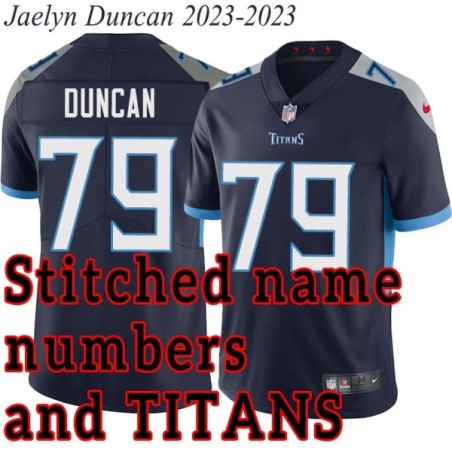 Navy Home Jaelyn Duncan Jersey Tennessee Titans #79