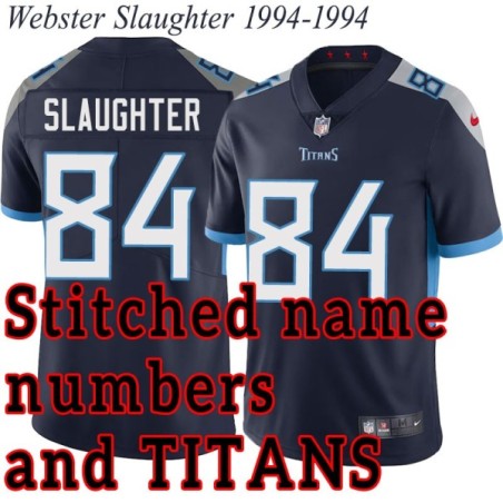Navy Home Webster Slaughter Jersey Tennessee Titans #84