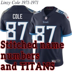 Navy Home Linzy Cole Jersey Tennessee Titans #87