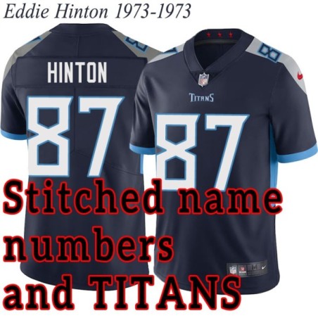 Navy Home Eddie Hinton Jersey Tennessee Titans #87