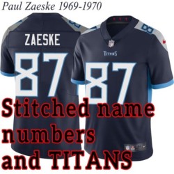 Navy Home Paul Zaeske Jersey Tennessee Titans #87