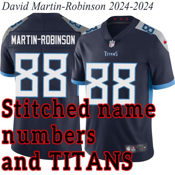 Navy Home David Martin-Robinson Jersey Tennessee Titans #88