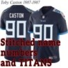 Navy Home Toby Caston Jersey Tennessee Titans #90