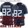 Navy Home Marlon Davidson Jersey Tennessee Titans #92