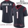 Navy Home Embroidered Lonnie Johnson Jr. Jersey Houston Texans #1 Stitched Jerseys