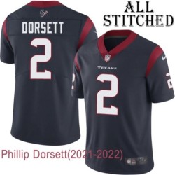 Navy Home Embroidered Phillip Dorsett Jersey Houston Texans #2 Stitched Jerseys