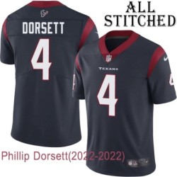 Navy Home Embroidered Phillip Dorsett Jersey Houston Texans #4 Stitched Jerseys