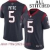 Navy Home Embroidered Jalen Pitre Jersey Houston Texans #5 Stitched Jerseys