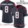 Navy Home Embroidered C.J. Gardner-Johnson Jersey Houston Texans #8 Stitched Jerseys