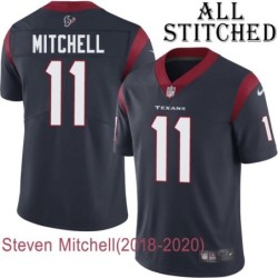 Navy Home Embroidered Steven Mitchell Jersey Houston Texans #11 Stitched Jerseys