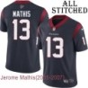 Navy Home Embroidered Jerome Mathis Jersey Houston Texans #13 Stitched Jerseys
