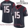 Navy Home Embroidered Ka'imi Fairbairn Jersey Houston Texans #15 Stitched Jerseys