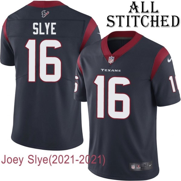 Navy Home Embroidered Joey Slye Jersey Houston Texans #16 Stitched Jerseys
