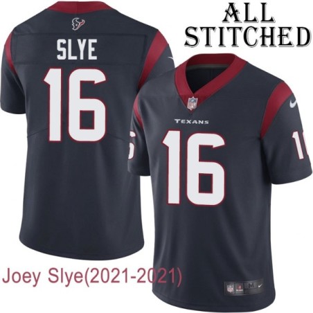 Navy Home Embroidered Joey Slye Jersey Houston Texans #16 Stitched Jerseys