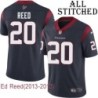 Navy Home Embroidered Ed Reed Jersey Houston Texans #20 Stitched Jerseys