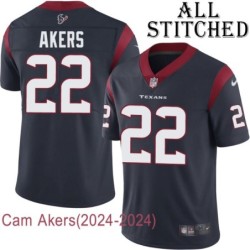 Navy Home Embroidered Cam Akers Jersey Houston Texans #22 Stitched Jerseys