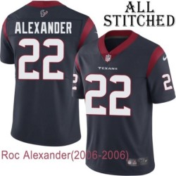 Navy Home Embroidered Roc Alexander Jersey Houston Texans #22 Stitched Jerseys