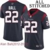 Navy Home Embroidered Alan Ball Jersey Houston Texans #22 Stitched Jerseys