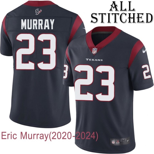 Navy Home Embroidered Eric Murray Jersey Houston Texans #23 Stitched Jerseys