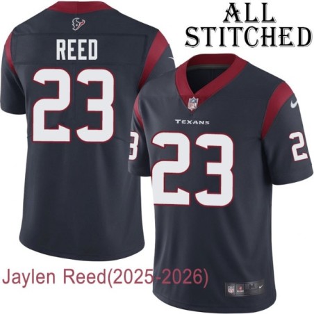Navy Home Embroidered Jaylen Reed Jersey Houston Texans #23 Stitched Jerseys