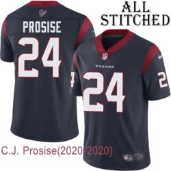 Navy Home Embroidered C.J. Prosise Jersey Houston Texans #24 Stitched Jerseys