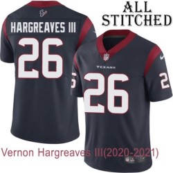 Navy Home Embroidered Vernon Hargreaves III Jersey Houston Texans #26 Stitched Jerseys