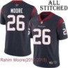 Navy Home Embroidered Rahim Moore Jersey Houston Texans #26 Stitched Jerseys