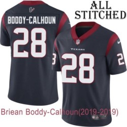 Navy Home Embroidered Briean Boddy-Calhoun Jersey Houston Texans #28 Stitched Jerseys