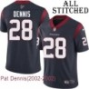 Navy Home Embroidered Pat Dennis Jersey Houston Texans #28 Stitched Jerseys