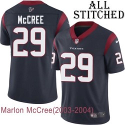Navy Home Embroidered Marlon McCree Jersey Houston Texans #29 Stitched Jerseys