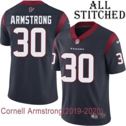 Navy Home Embroidered Cornell Armstrong Jersey Houston Texans #30 Stitched Jerseys