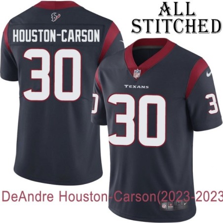 Navy Home Embroidered DeAndre Houston-Carson Jersey Houston Texans #30 Stitched Jerseys