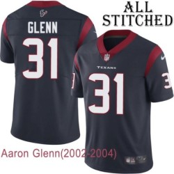 Navy Home Embroidered Aaron Glenn Jersey Houston Texans #31 Stitched Jerseys