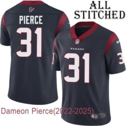 Navy Home Embroidered Dameon Pierce Jersey Houston Texans #31 Stitched Jerseys