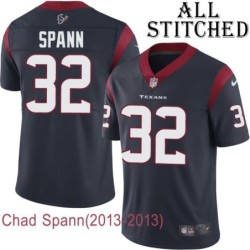 Navy Home Embroidered Chad Spann Jersey Houston Texans #32 Stitched Jerseys