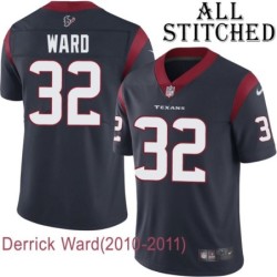 Navy Home Embroidered Derrick Ward Jersey Houston Texans #32 Stitched Jerseys
