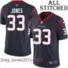 Navy Home Embroidered Greg Jones Jersey Houston Texans #33 Stitched Jerseys