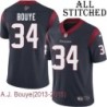 Navy Home Embroidered A.J. Bouye Jersey Houston Texans #34 Stitched Jerseys