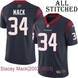 Navy Home Embroidered Stacey Mack Jersey Houston Texans #34 Stitched Jerseys