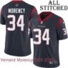 Navy Home Embroidered Vernand Morency Jersey Houston Texans #34 Stitched Jerseys