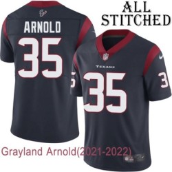Navy Home Embroidered Grayland Arnold Jersey Houston Texans #35 Stitched Jerseys