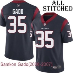 Navy Home Embroidered Samkon Gado Jersey Houston Texans #35 Stitched Jerseys