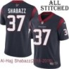 Navy Home Embroidered Al-Hajj Shabazz Jersey Houston Texans #37 Stitched Jerseys