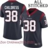 Navy Home Embroidered Zion Childress Jersey Houston Texans #38 Stitched Jerseys