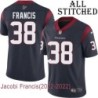 Navy Home Embroidered Jacobi Francis Jersey Houston Texans #38 Stitched Jerseys