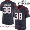Navy Home Embroidered Kai Kroeger Jersey Houston Texans #38 Stitched Jerseys