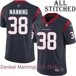 Navy Home Embroidered Danieal Manning Jersey Houston Texans #38 Stitched Jerseys