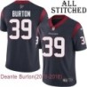 Navy Home Embroidered Deante Burton Jersey Houston Texans #39 Stitched Jerseys