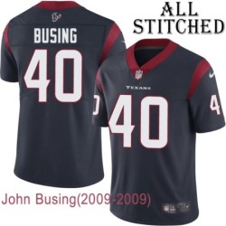 Navy Home Embroidered John Busing Jersey Houston Texans #40 Stitched Jerseys