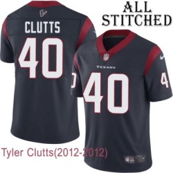 Navy Home Embroidered Tyler Clutts Jersey Houston Texans #40 Stitched Jerseys